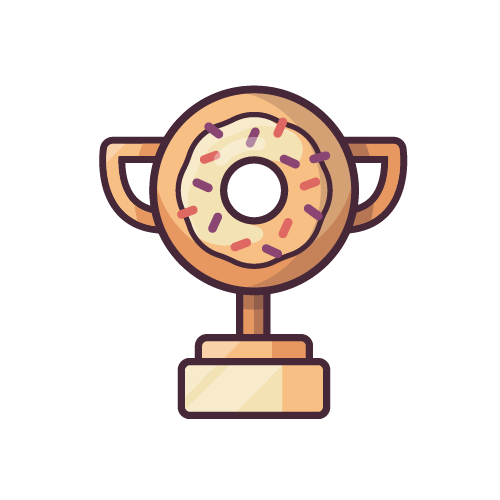 Illustration d'un donut en forme de coupe du monde